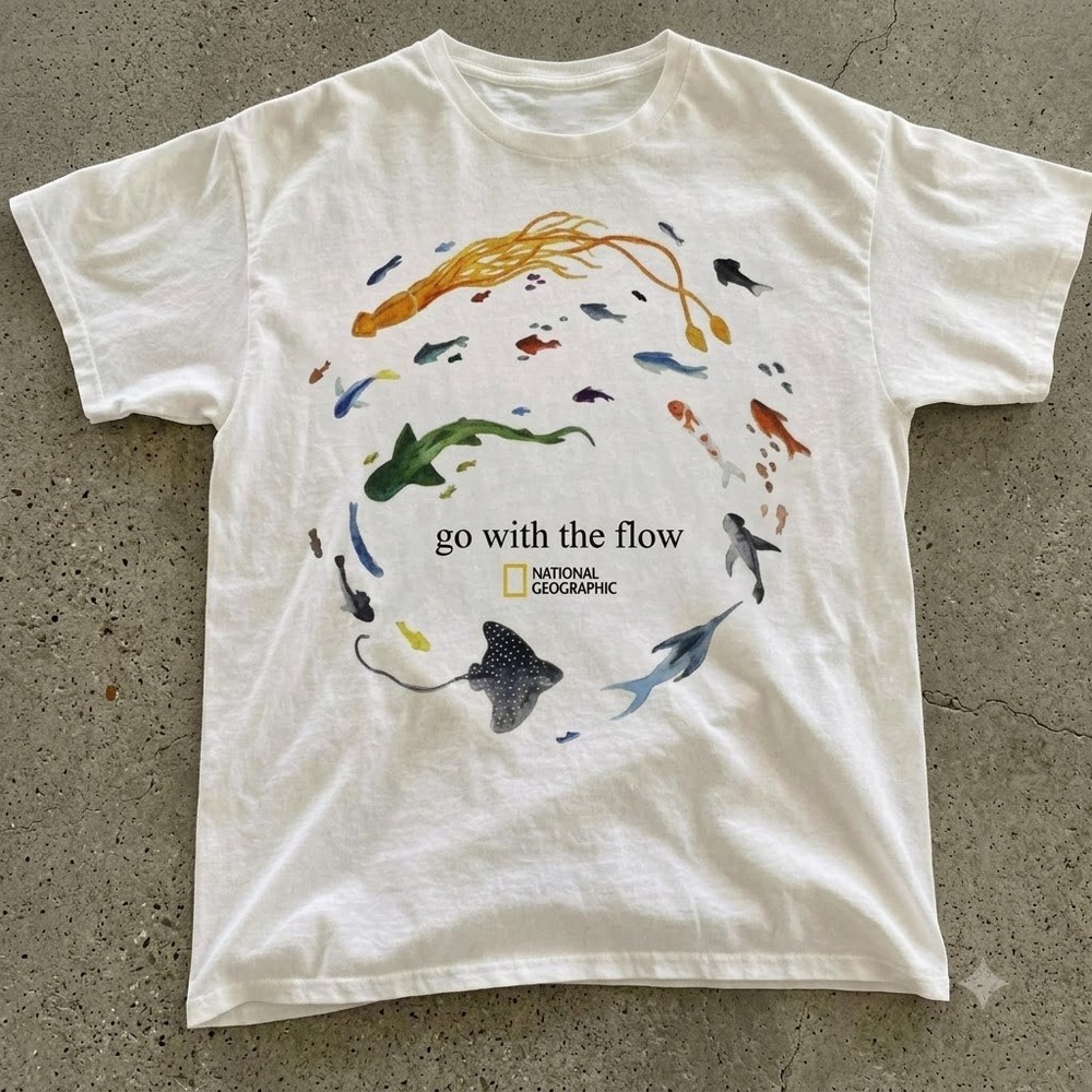 Marine Animals 'Go With The Flow' T-Shirt